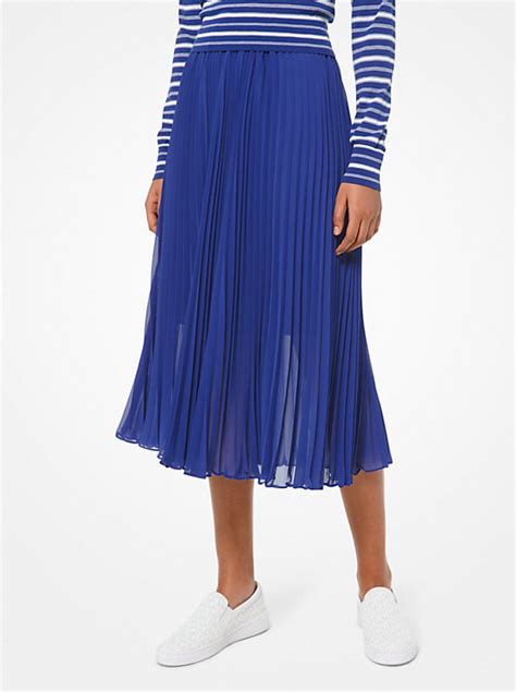 Michael Kors Georgette Pleated rainbow skirt .